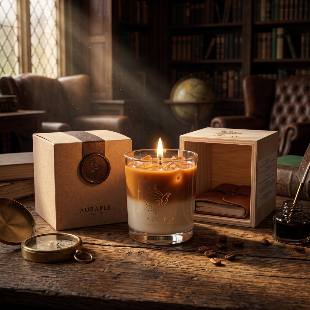 AURAPLE "Thai Milk Tea" Craft Scented Candle | Handmade Dual-Layer Soy Wax 160g